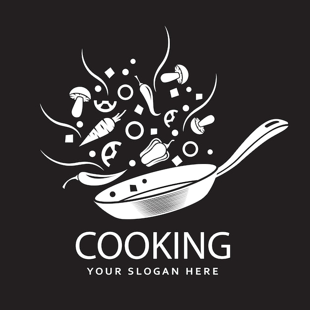cooking process on pan