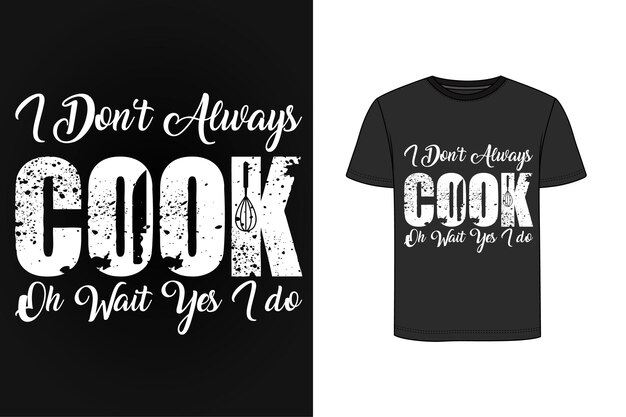 Vector cooking t shirt design