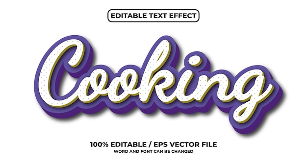 Cooking text effect style