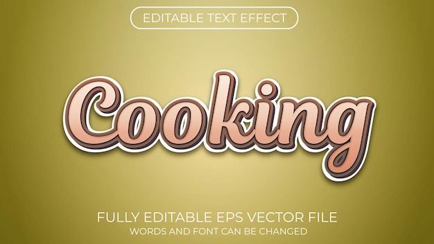 Cooking text effect