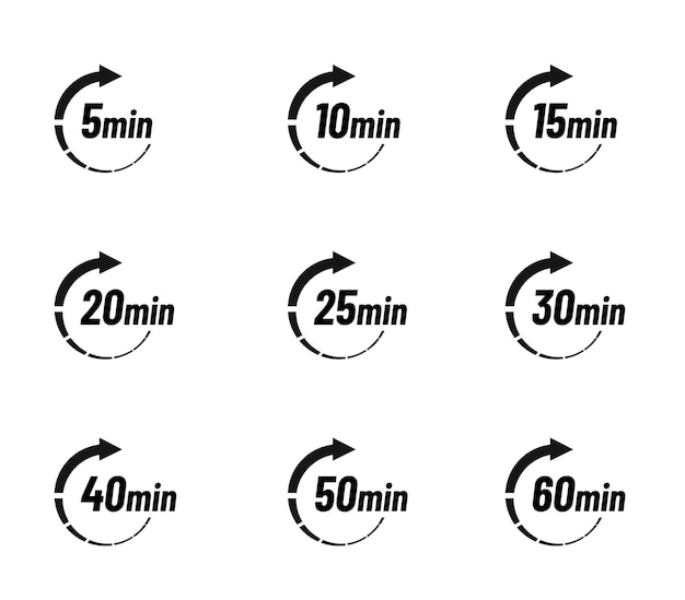 Vector cooking timers set vector