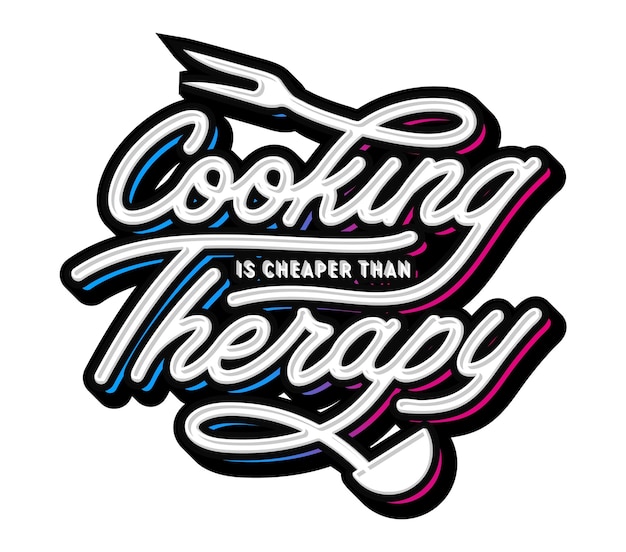 Cooking typography lettering vector