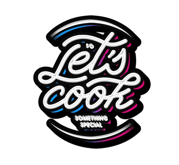 Cooking typography lettering vector