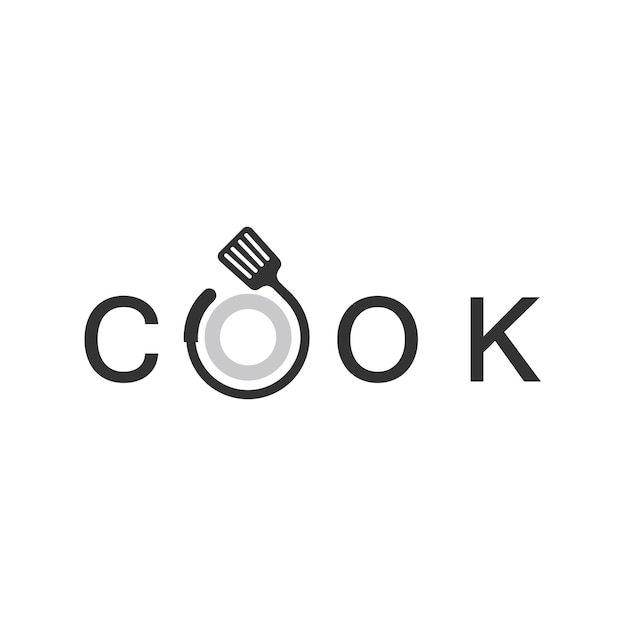 카페와 레스토랑을 위한 요리 타이포그래피 로고