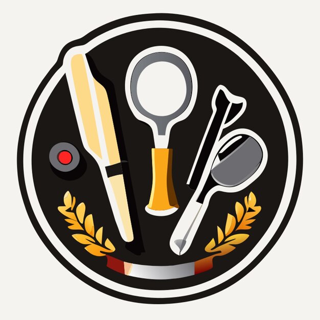 cooking utensils sticker vector illustration