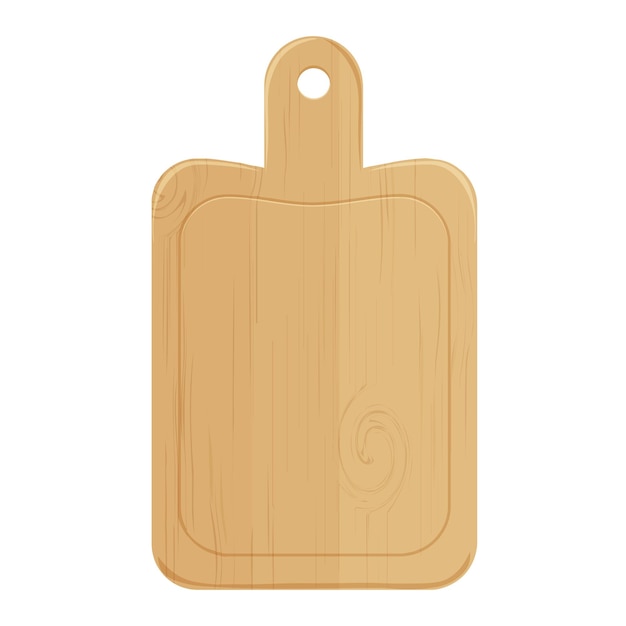 Vector cooking wooden board vector illustration isolated on a white background