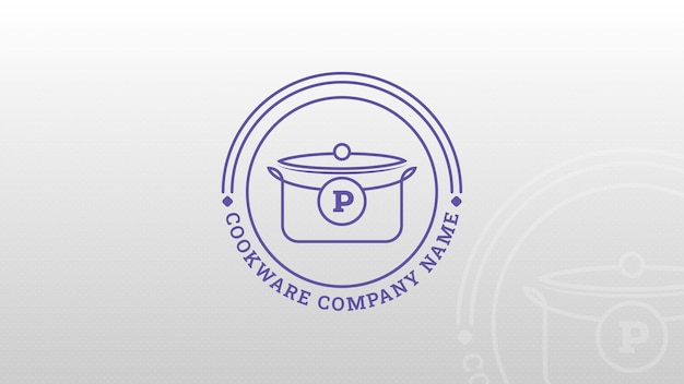 Vector cookware brand logo design