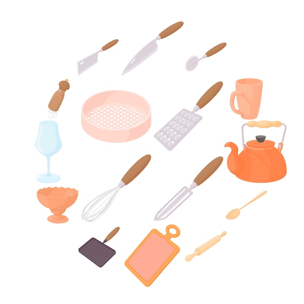 Vector cookware icons set