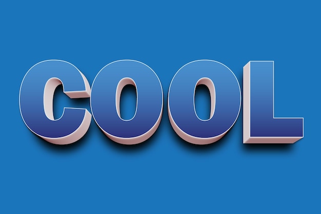 Vector cool 3d style text effect