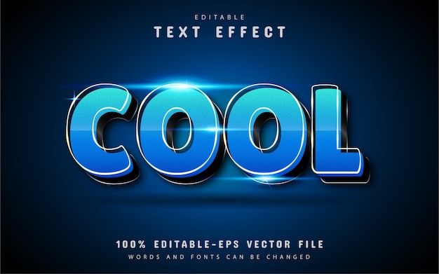 Cool 3d text effect with blue gradient