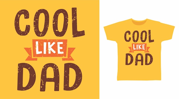 Cool als vader typografie t-shirtontwerp