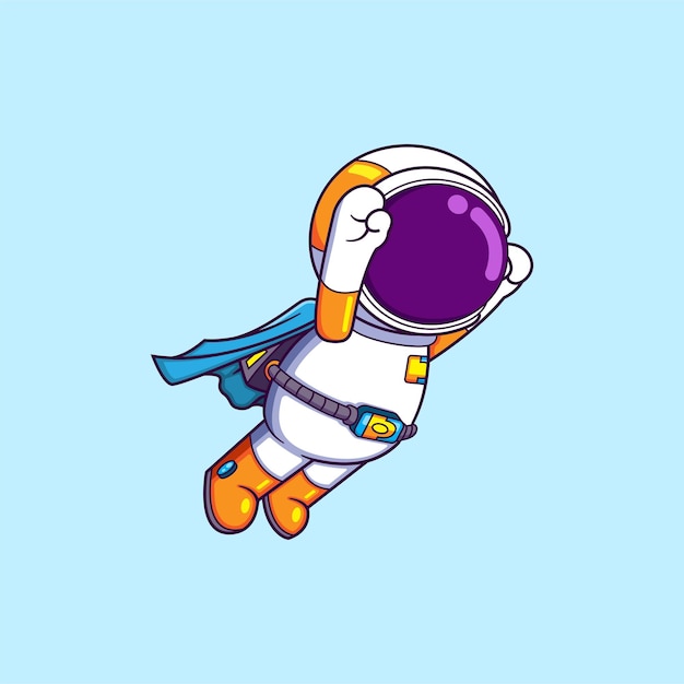 Vector the cool astronaut is flying so fast in the sky with the magic cloak