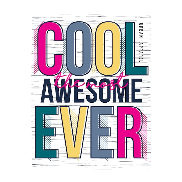 cool awesome for ever abstract graphic typography design