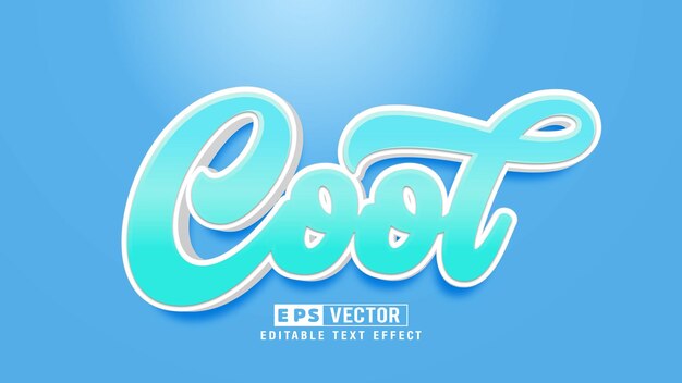 Cool bewerkbaar teksteffect Vector 3D-stijl