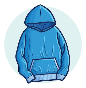 Premium Vector | Cool blue hoodie cartoon illustration