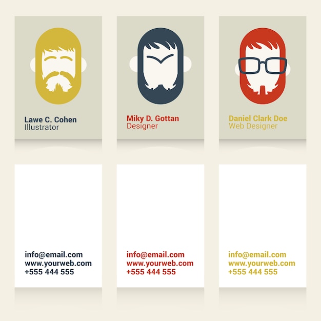 Vector cool business cards for designers and illustrators