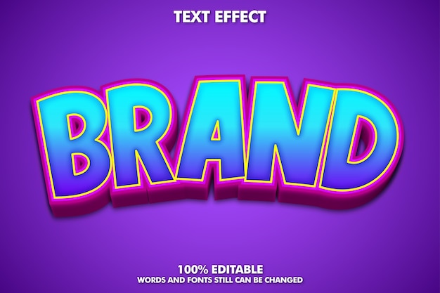 Cool cartoon font effect