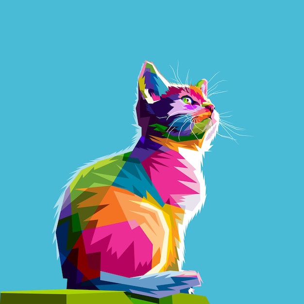 cool cat colorful