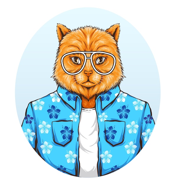 Vector cool cat vector