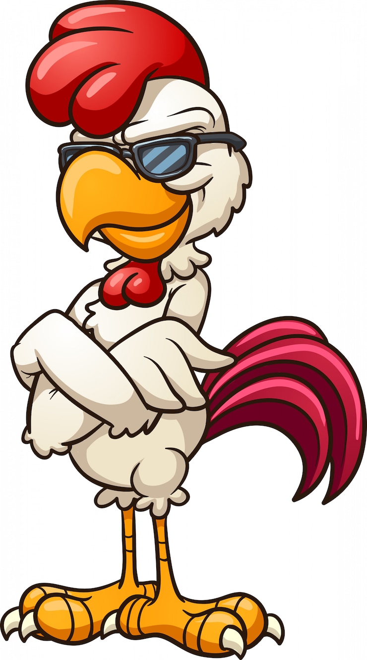 Vector cool chicken