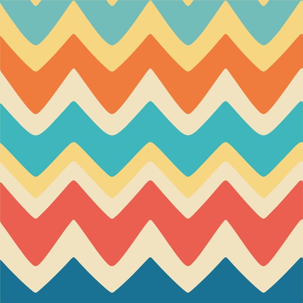 Un fantastico zigzag colorato su uno sfondo con alcune strisce arcobaleno