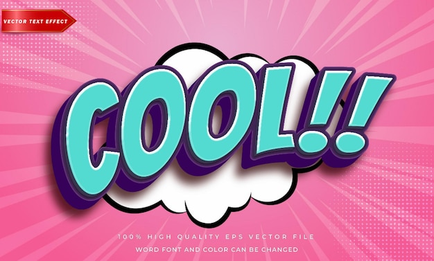 Cool comic 3d editable text effect