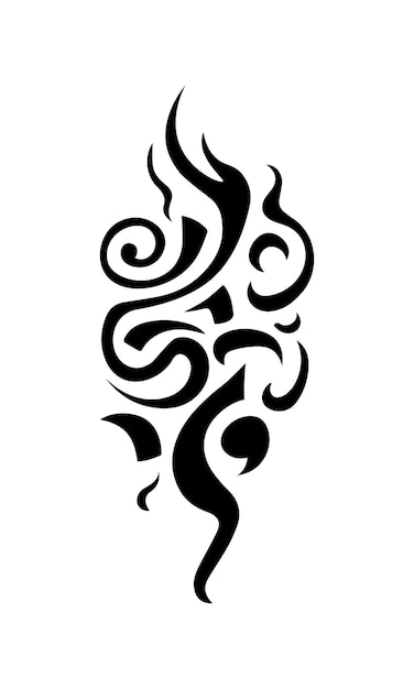 cool curves tribal tattoo vector design