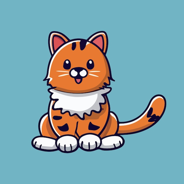 Cool cute cat vector