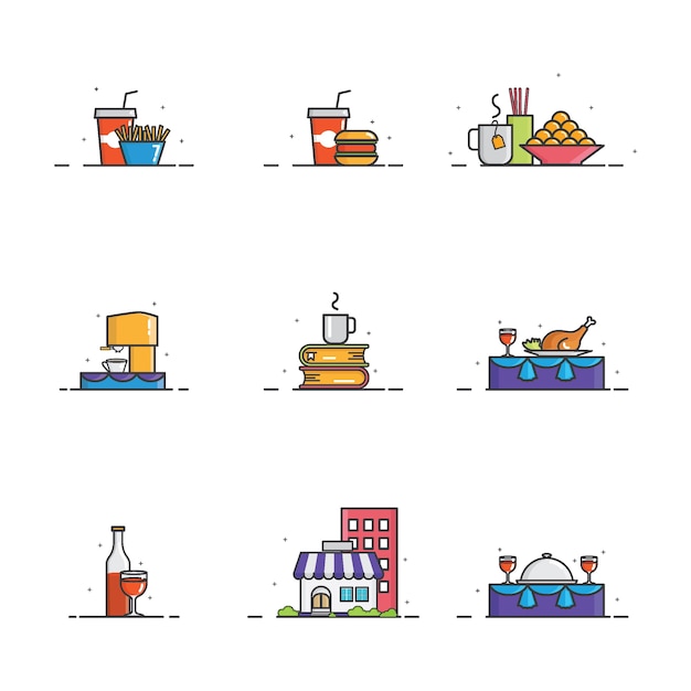 cool daily activities icons 2