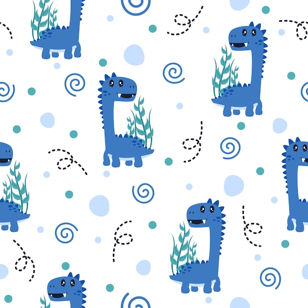 Cool dinosaurus cartoon vector patroon ontwerpconcepten