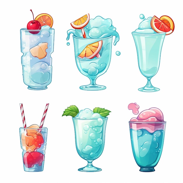 Vector cool drinks