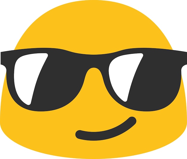Vector cool emoji logo