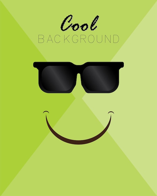 Cool emoticon achtergrond vector ontwerp