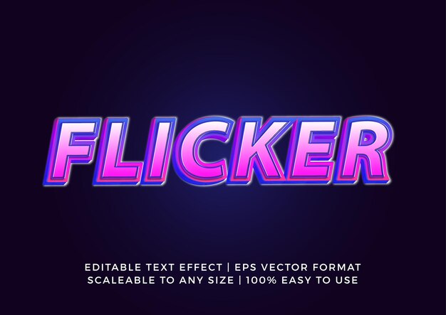 Cool flicker 3d title text effect