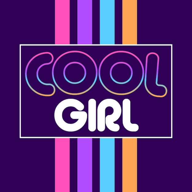 COOL GIRL EDITABLE TEXT