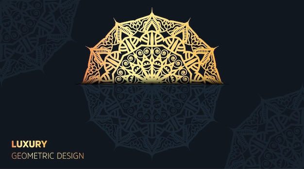 Vector cool gradient luxury color mandala art background template