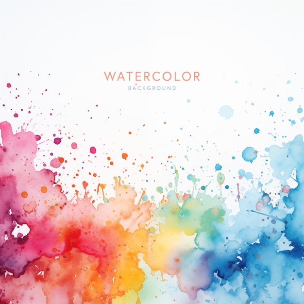 Vector cool hues watercolor splatter background