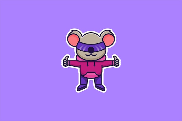 Cool koala vector design template