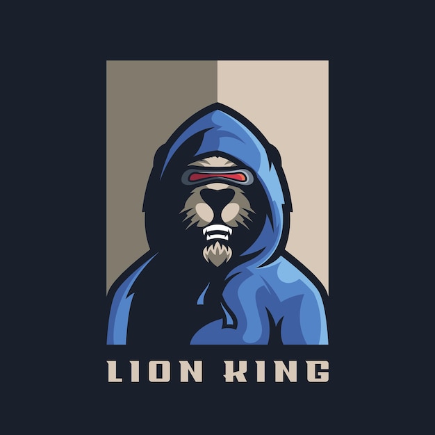 Cool lion logo with vector and editing