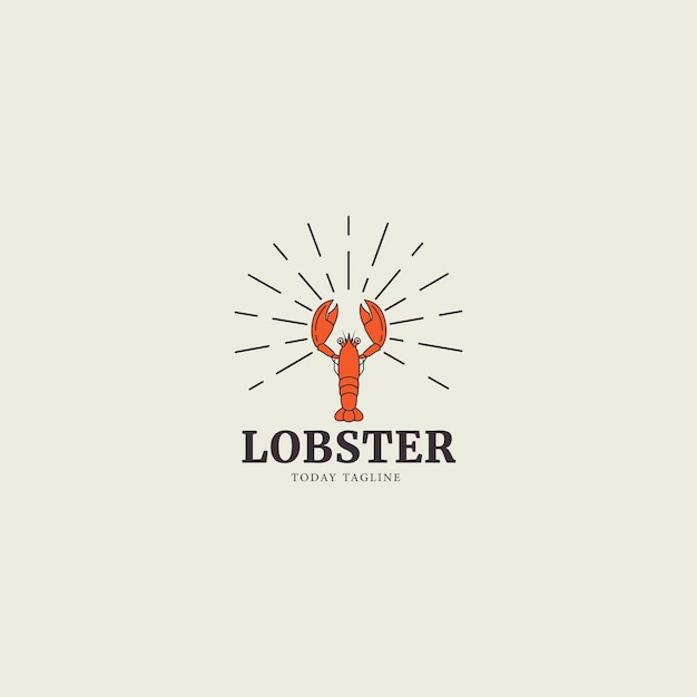 COOL LOBSTER logo ontwerp vector grafische pictogram symbool illustratie