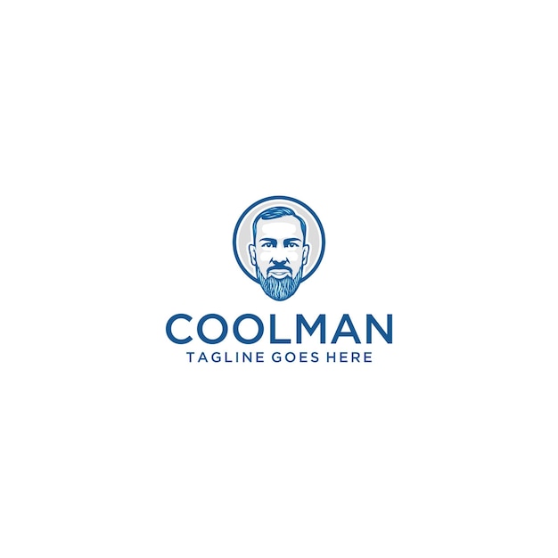 cool man ijs logo ontwerp