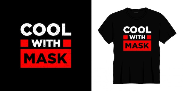 Cool met masker typografie t-shirt ontwerp.