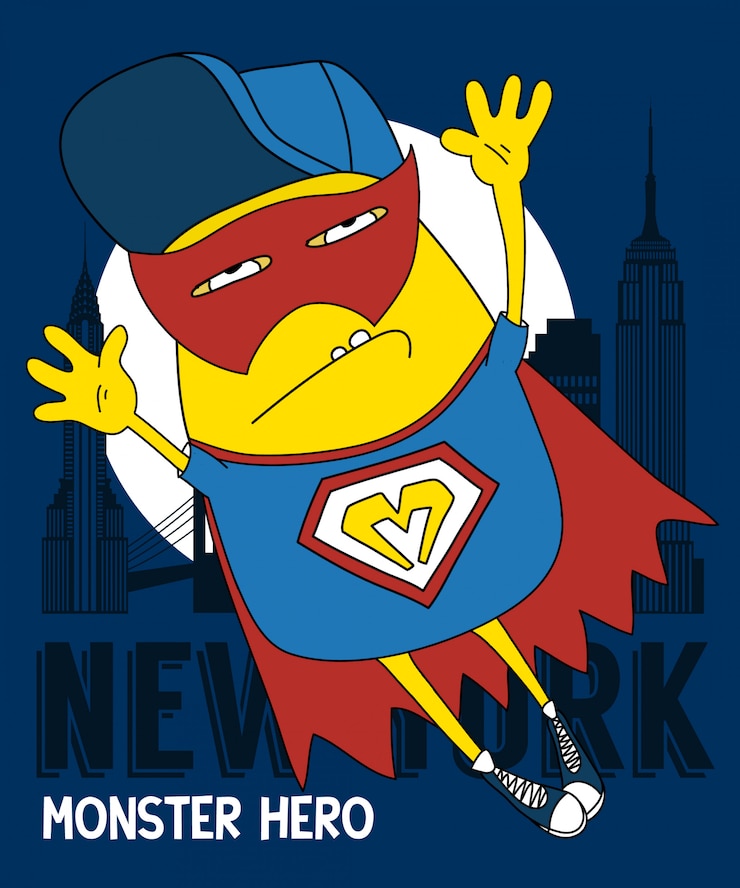 Vector cool monster vector design for t shirt printing