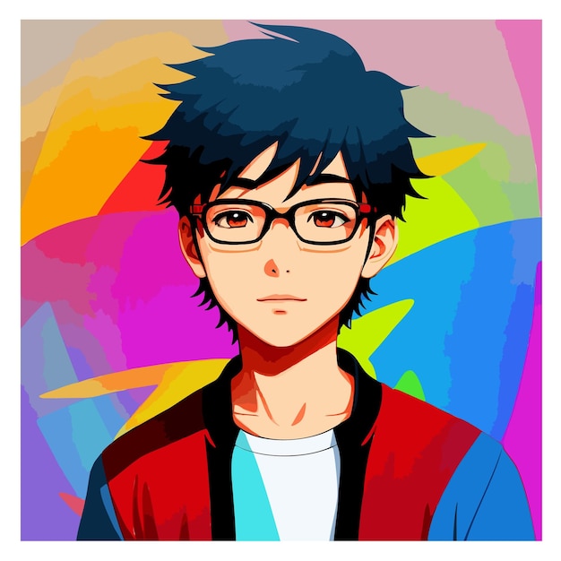 Premium Vector  Cool neon graffiti anime boy with blond hair