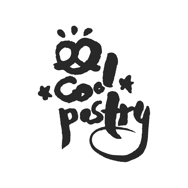 Vector cool pastry calligraphy lettering