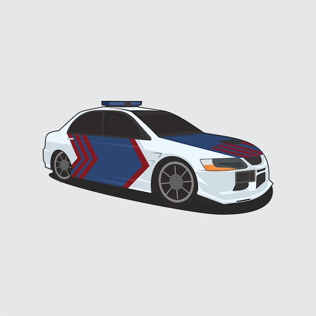 Cool police car in vector shape