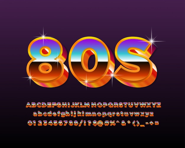 Cool retro display lettertype 80s