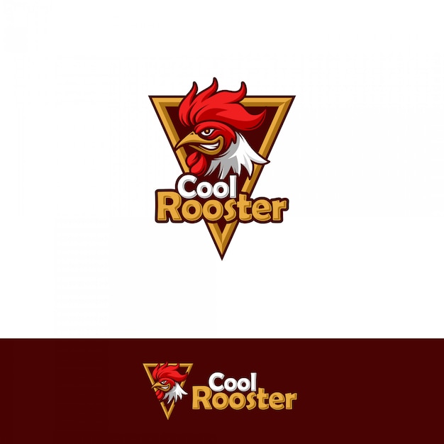 Vector cool rooster logo template