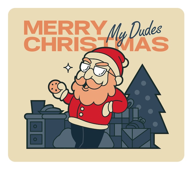 cool santa claus illustration