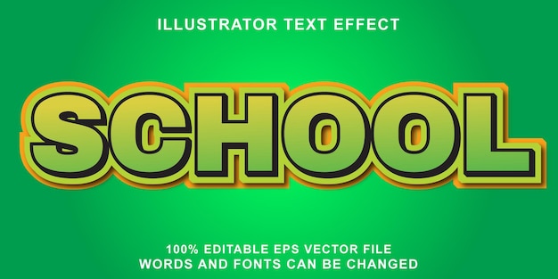 Cool school text effect editable kids text style